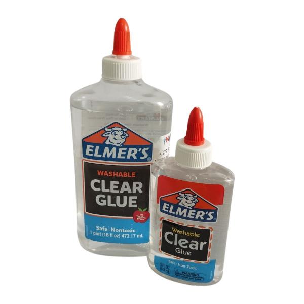 Imagem de Kit 2 Unidades Cola De Slime Transparente 473 ml e 147 ml Elmer's