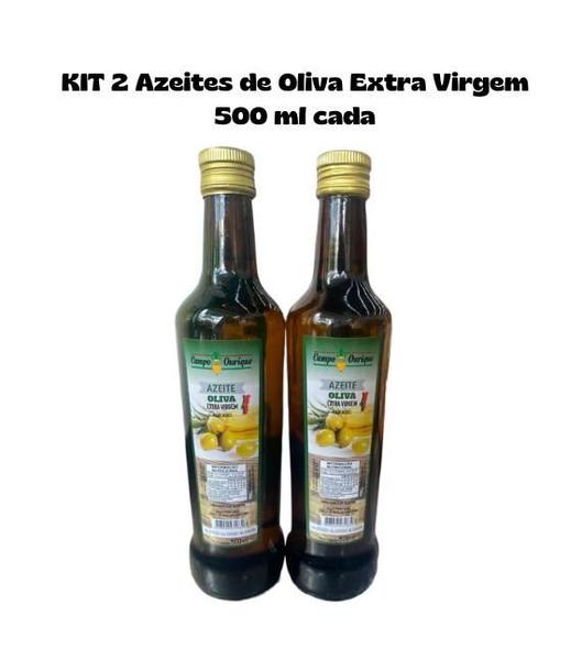 Imagem de Kit 2 unidades de Azeite de oliva extra virgem premium Campo Ourique embalagem vidro 500 ml cada 