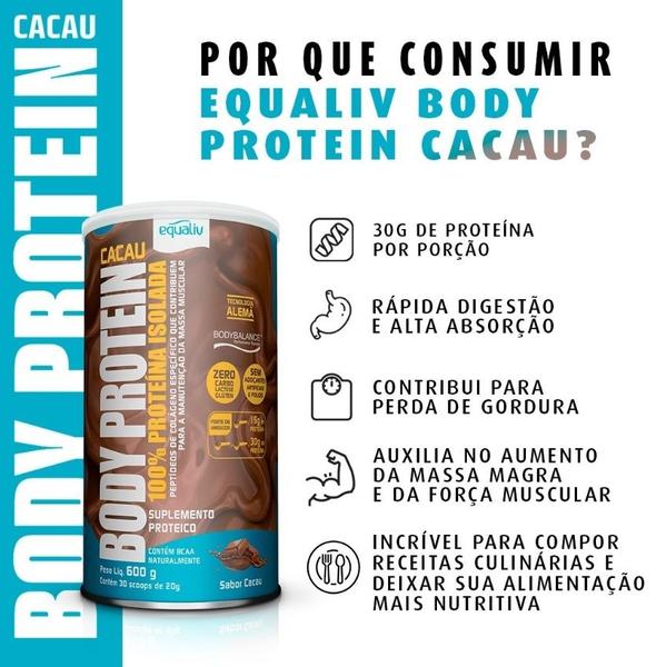 Imagem de Kit 2 unidades de Body Protein Sabores Cacau e Frutas Vermelhas-Equaliv