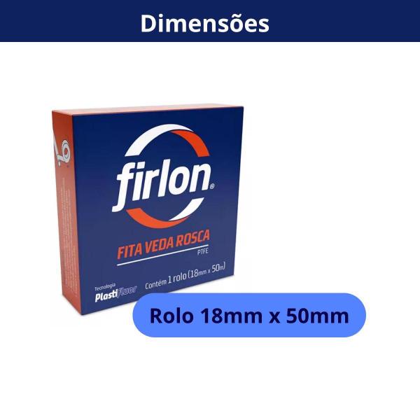 Imagem de Kit 2 unidades - fita veda rosca 18x50 firlon