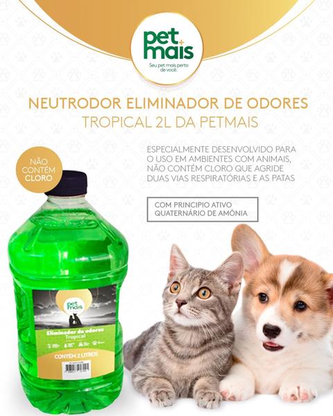 Imagem de Kit 2 Unidades Inibidor mau cheiro odor de xixi cachorro gato 2 litros eliminador bactericida