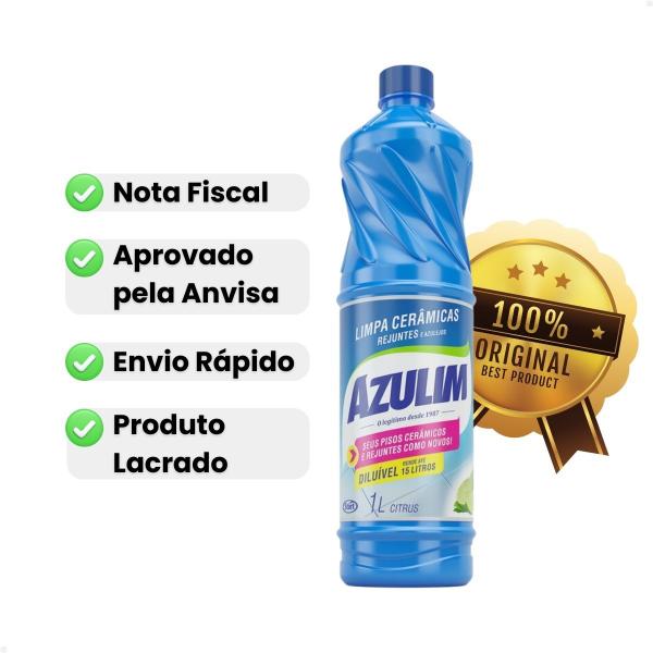 Imagem de Kit 2 Unidades Limpa Cerâmicas, Azulejos e Rejuntes Azulim Citrus 1l