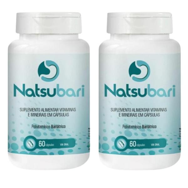 Imagem de Kit 2 unidades NatsuBari Polivitaminico para bariatricos 60 capsulas suplemento multivitaminico