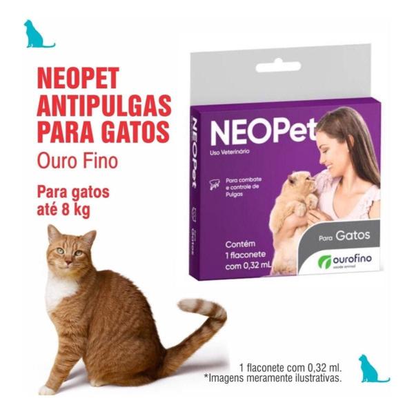 Imagem de Kit 2 Unidades - Neopet Antipulgas Gatos Até 8kg 0,32ml