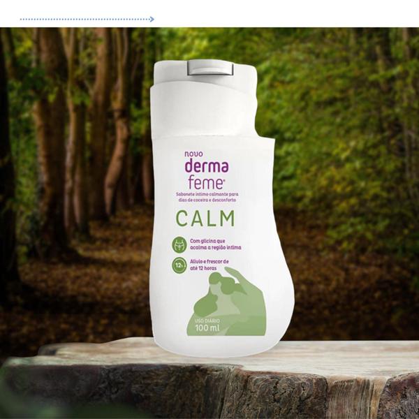 Imagem de Kit 2 unidades Sabonete Líquido Íntimo Calmante Dermafeme Calm 100ml