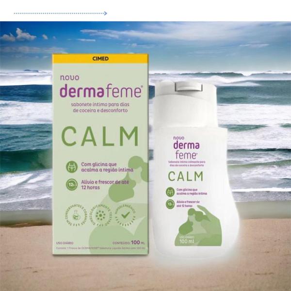 Imagem de Kit 2 unidades Sabonete Líquido Íntimo Calmante Dermafeme Calm 100ml - Cimed