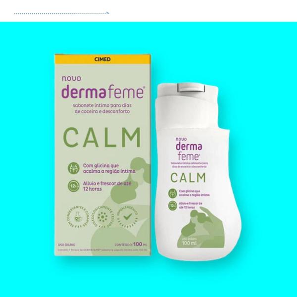 Imagem de Kit 2 unidades Sabonete Líquido Íntimo Calmante Dermafeme Calm 100ml - Cimed