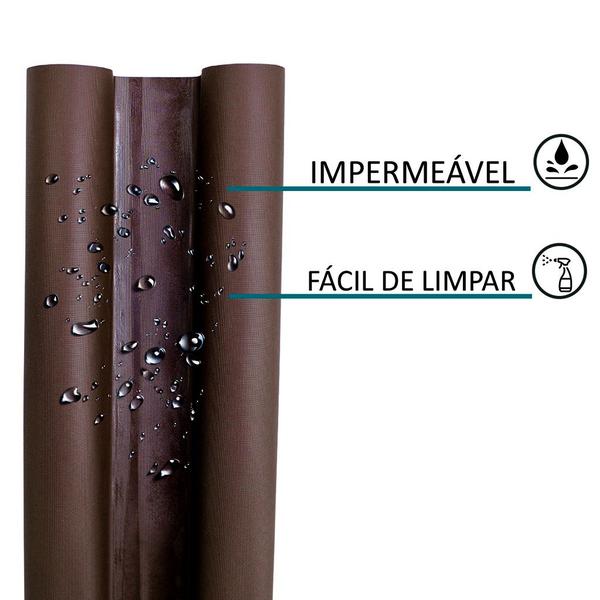 Imagem de Kit 2 Unidades Veda Porta Protetor Rolinho Impermeável Ajustável  80 cm - Preto