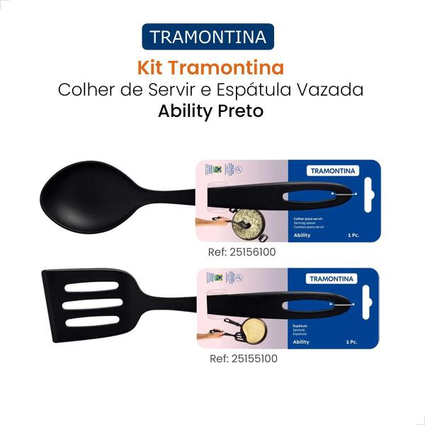 Imagem de Kit 2 Utensílios Tramontina Ability Nylon Resistentes