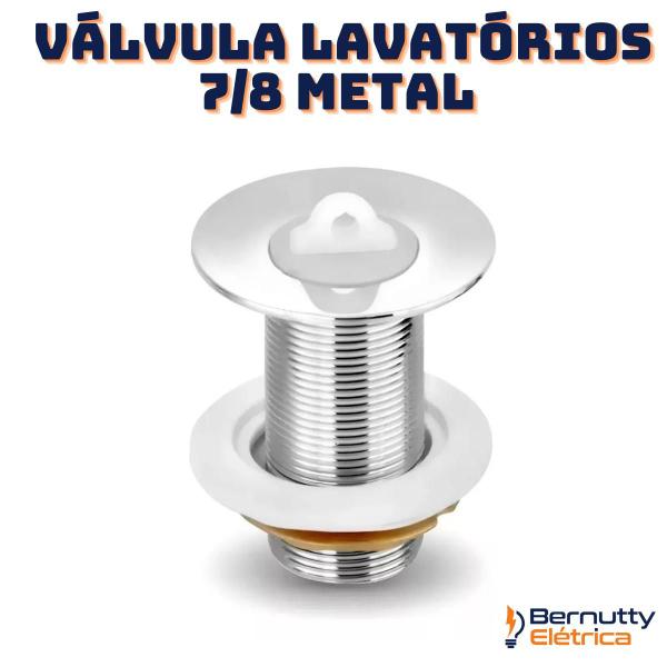 Imagem de Kit 2 Válvula Lavatório Banheiro Tanque Simples Metal Cromada 7/8