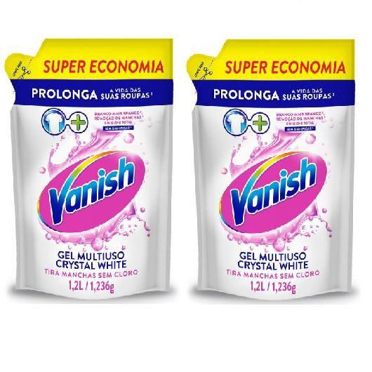 Imagem de Kit 2 Vanish Tira Mancha s Cloro Multiuso Crystal White 1,2L