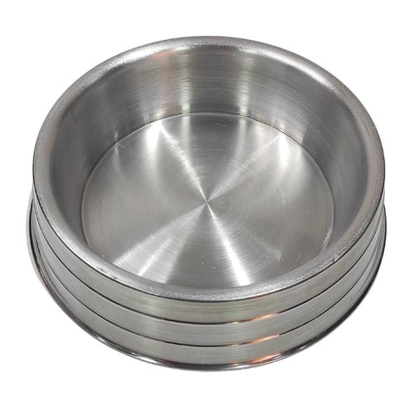 Kit 2 Vasilha Comedouro Bebedouro Cães Alumínio Pesado Polido Pet G 2200ml - O Plano Pet Imagem de Kit 2 Vasilha Comedouro Bebedouro Cães Alumínio Pesado Polido Pet G 2200ml