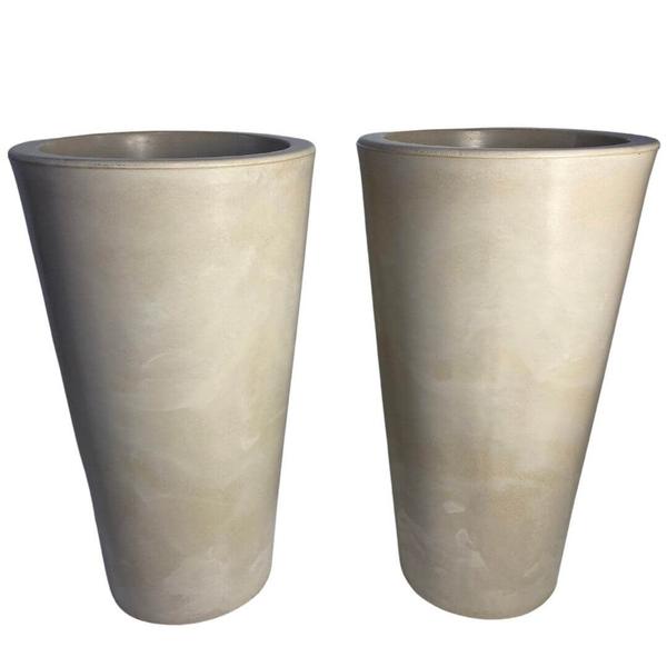 Imagem de Kit 2 Vaso Decorativo Redondo 60cm De Polietileno Para Plantas E Flores 