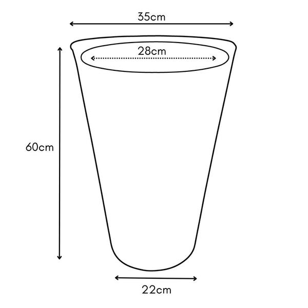 Imagem de Kit 2 Vaso Decorativo Redondo 60cm De Polietileno Para Plantas E Flores 