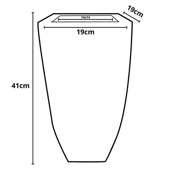 Imagem de Kit 2 Vaso Quadrado De Polietileno 41cm Para Plantas E Flores