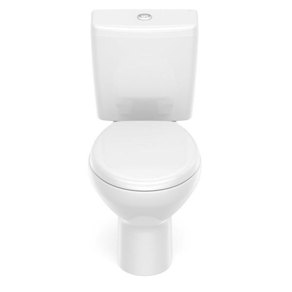 Imagem de Kit 2 Vaso Sanitário com Caixa Acoplada e Assento Soft Close Azaléa Celite Branco