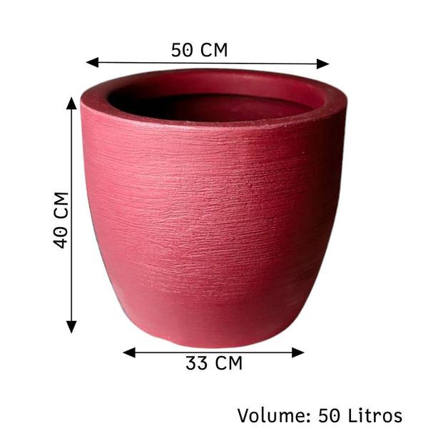 Imagem de Kit 2 Vasos de Planta M e G, Polietileno Resistente para Ambiente Externo com Proteção UV