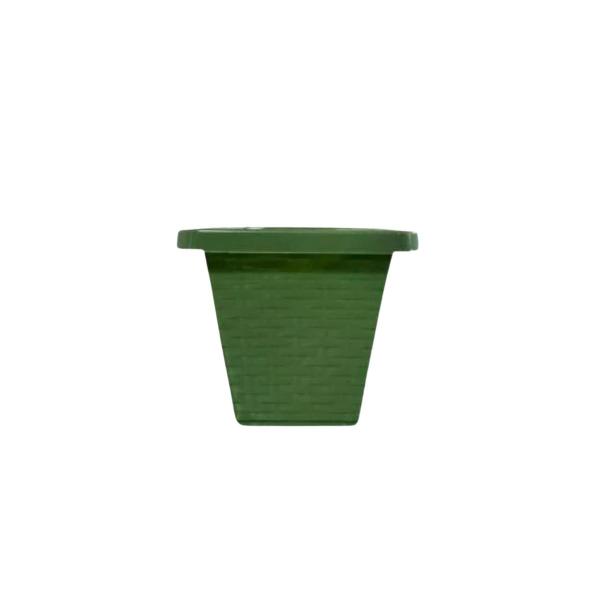 Imagem de Kit 2 Vasos De Planta Pequeno 300ml Quadrado Plástico Rattan