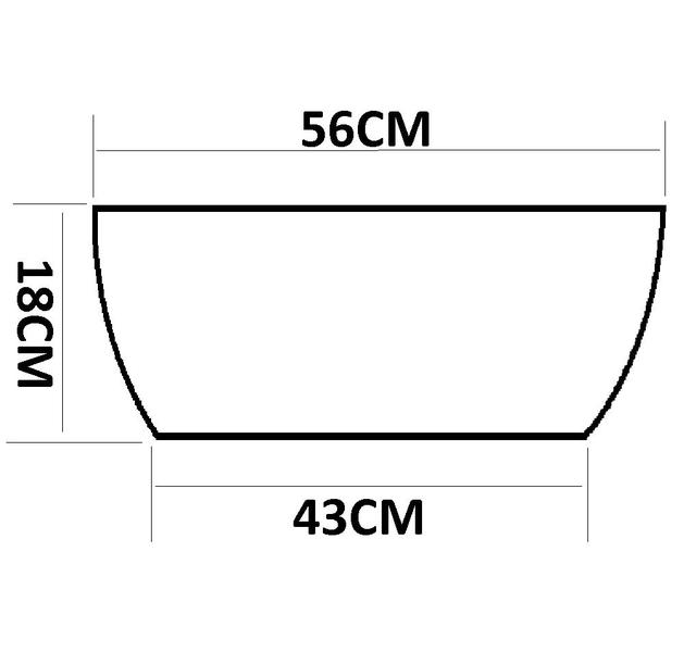 Imagem de Kit 2 Vasos Planta 55x20 Bacia Cuia Polietileno