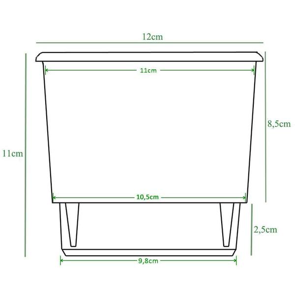 Imagem de Kit 2 Vasos Raiz Auto Irrigável N2 Autoirrigável Planta Flor