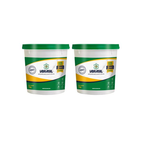 Imagem de KIT 2 Vbrasil Impermeabilizante 1kg Para Concreto E Cimento