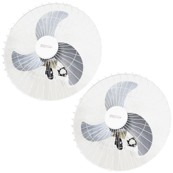 Imagem de Kit 2 Ventiladores Parede 60cm 200W Industrial Turbo Turbão 3 Pás Bivolt 110V 220V Branco Vitalex