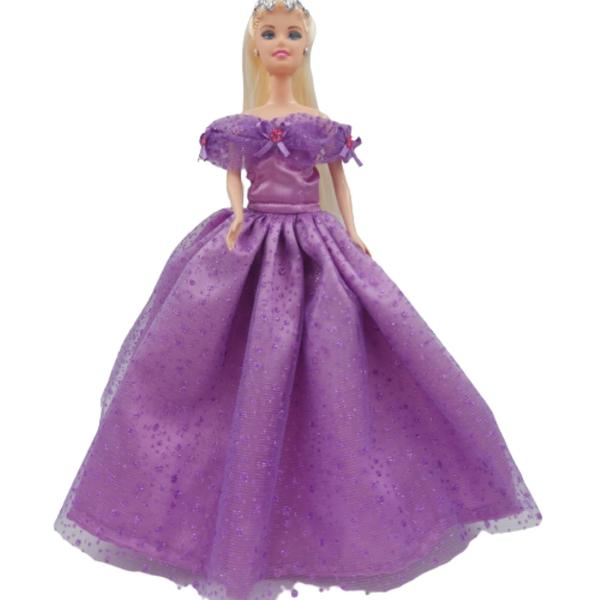 Imagem de kit 2 Vestido de debutante para boneca boneca barbie lilas e Pink