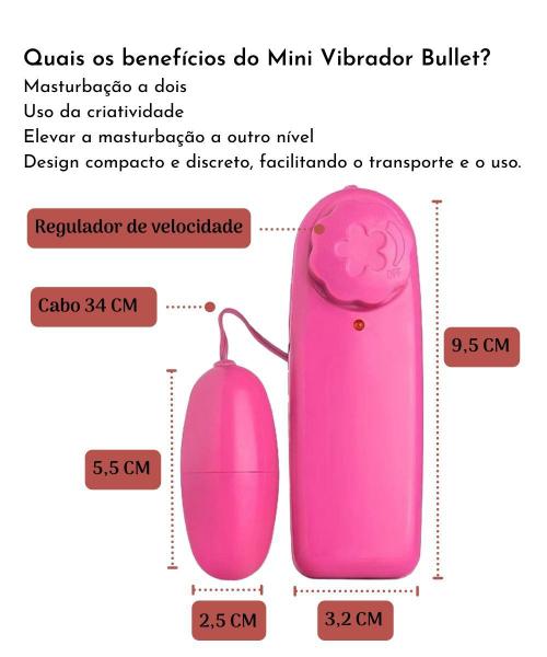 Kit 2 Vibrador Feminino Mini Bullet Multi Velocidade Massageador  