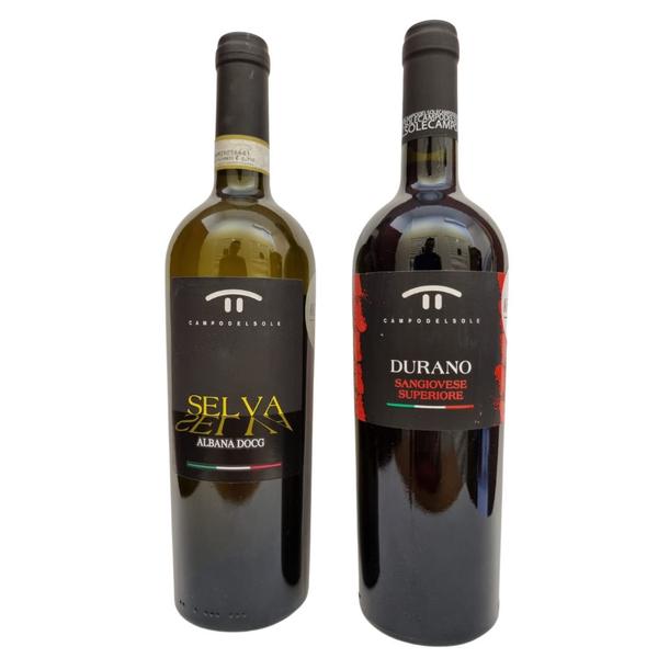 Imagem de KIT 2 VINHOS CAMPODELSOLE DURANO TINTO SELVA BRANCO Italia