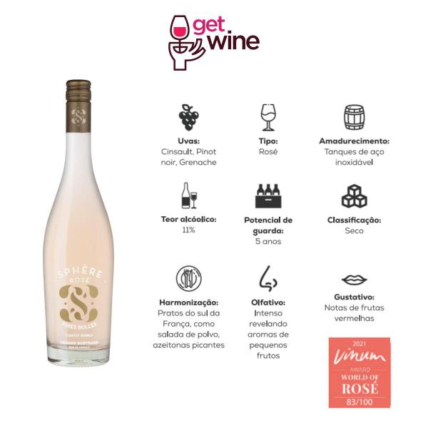 Imagem de Kit 2 Vinhos Espumantes Leves Sphère Chardonnay e Rosé vinícola Gérard Bertrand