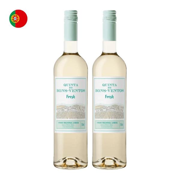 Imagem de Kit 2 Vinhos Quinta de Bons Ventos Fresh Branco Portugal 750ml