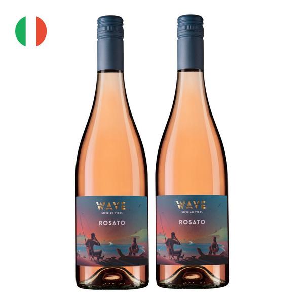 Imagem de Kit 2 Vinhos Settesoli Wave Rosato Rosé Itália 750ml