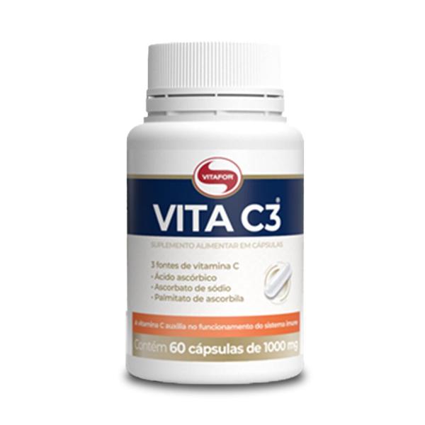 Imagem de Kit 2 Vita C3 Vitamina C Vitafor 60 cápsulas