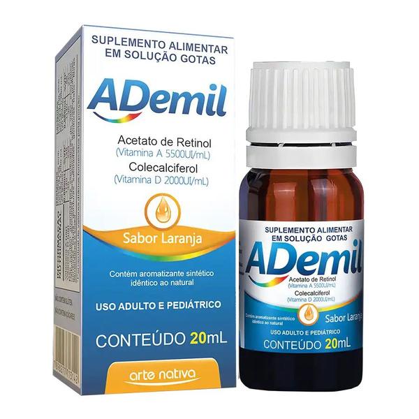 Imagem de Kit 2 Vitamina Ademil 20ml Vitaminas A e D - Arte Nativa