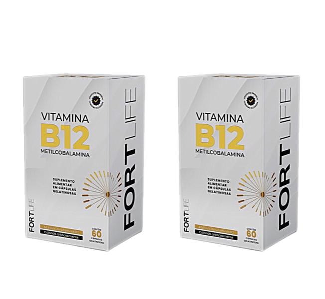 Imagem de Kit 2 Vitamina B12 Metilcobalamina 60 Cápsulas - Fortlife