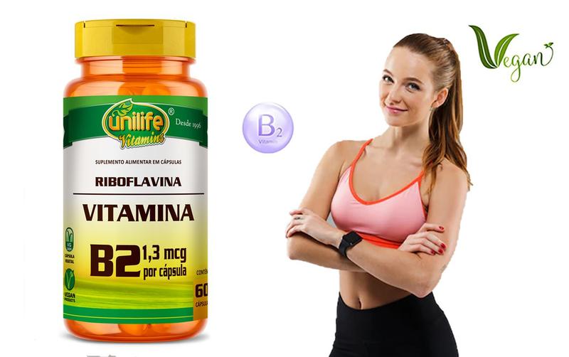 Imagem de Kit 2 vitamina b2 60 caps de 500 mg unilife