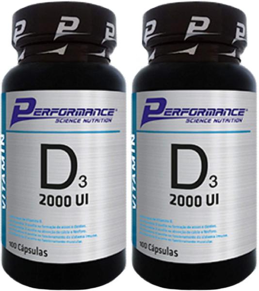 Imagem de Kit 2 Vitamina D3 2000ui 200 Caps Total - Performance Nutrition