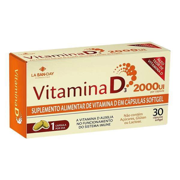 Imagem de Kit 2 Vitamina D3 com 30Cps em Softgel - La San Day