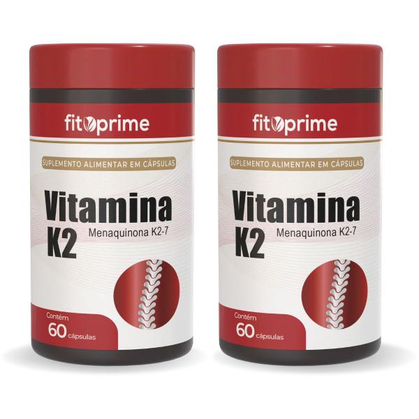 Imagem de Kit 2 Vitamina K2 Menaquinona 130mcg 60 cápsulas Fitoprime