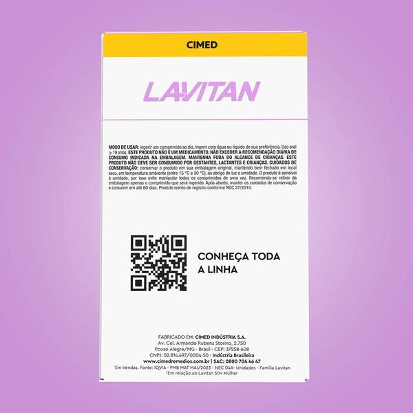 Imagem de Kit 2 Vitamina Lavitan 50+ Mulher Super Fórmula 60Cps- Cimed