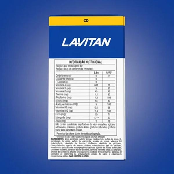 Imagem de Kit 2 Vitamina Lavitan A-Z Homem Polivit 60 Cpr - Cimed