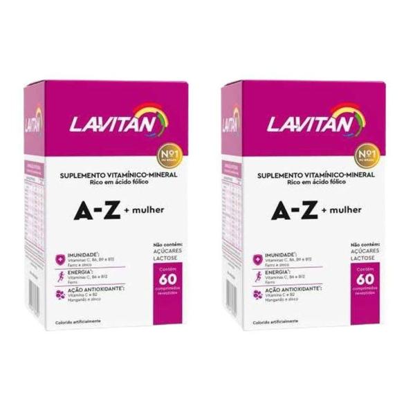 Imagem de Kit 2 Vitamina Lavitan A-Z Mulher 60 Cpr - Cimed