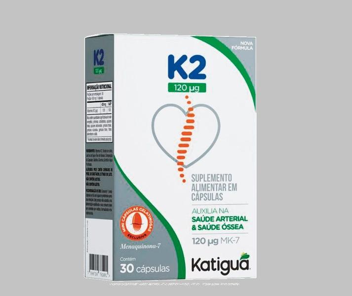 Imagem de Kit 2 Vitaminas K2 120mg 100% Idr  30Capsulas - Katigua