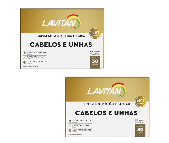 Imagem de Kit 2 Vitaminas Lavitan Cabelos e Unhas 30 Cápsulas  Cimed