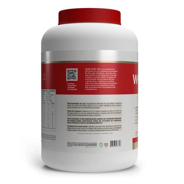 Imagem de Kit 2 Whey Fort 3W Vitafor Baunilha 1800g