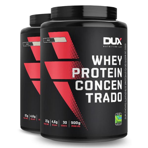 Imagem de Kit 2 Whey Protein Concentrado Dux Coco 900g