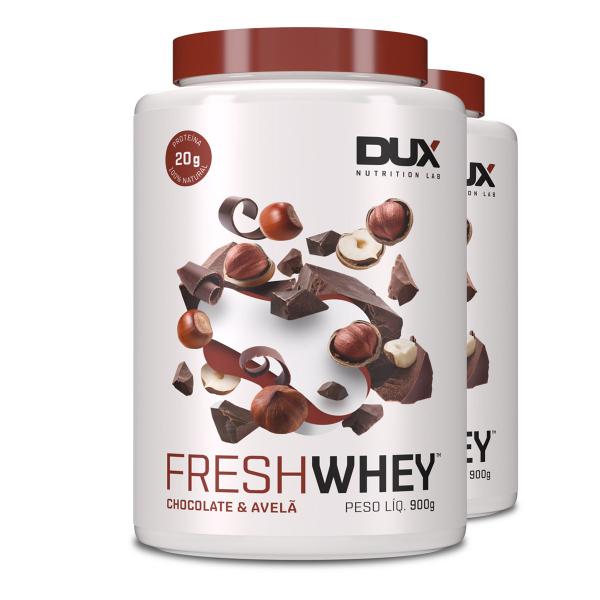 Imagem de Kit 2 Whey Protein Fresh Dux Chocolate Belga e Avelã 900g