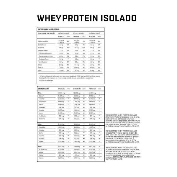 Imagem de Kit 2 Whey Protein Isolado BCAAs Todos Sabores 900g Dux Nutrition