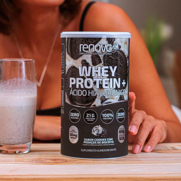 Imagem de Kit 2 Whey Protein Renova Be Ácido Hialurônico 600g