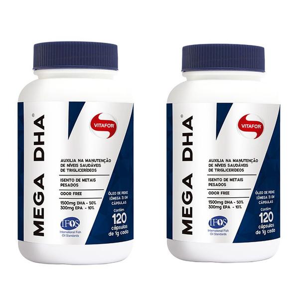 Imagem de Kit  2 X Mega DHA 1000mg 120 Capsulas  Vitafor